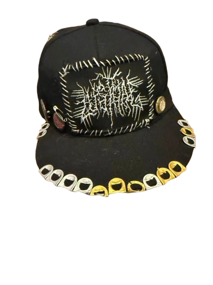 Black Metal Hat Front